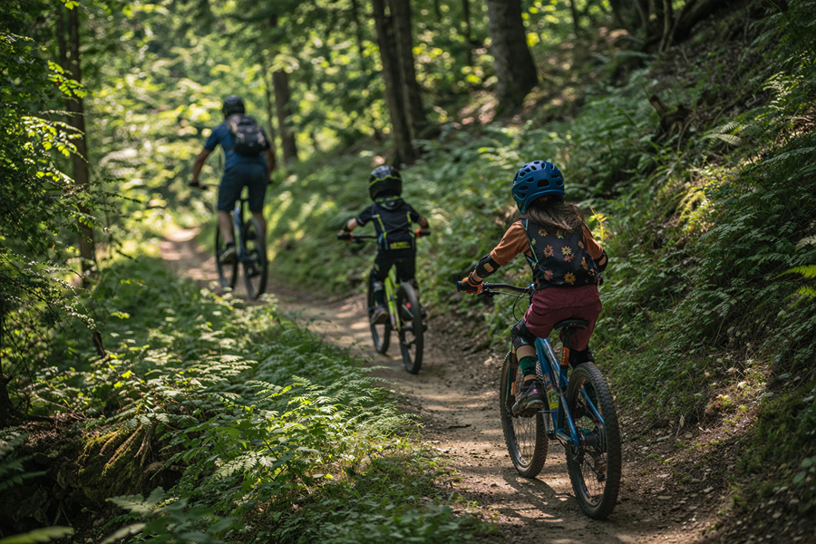 mtb-rodzina-z-dziecmi-beskidy-lesna-sciezka