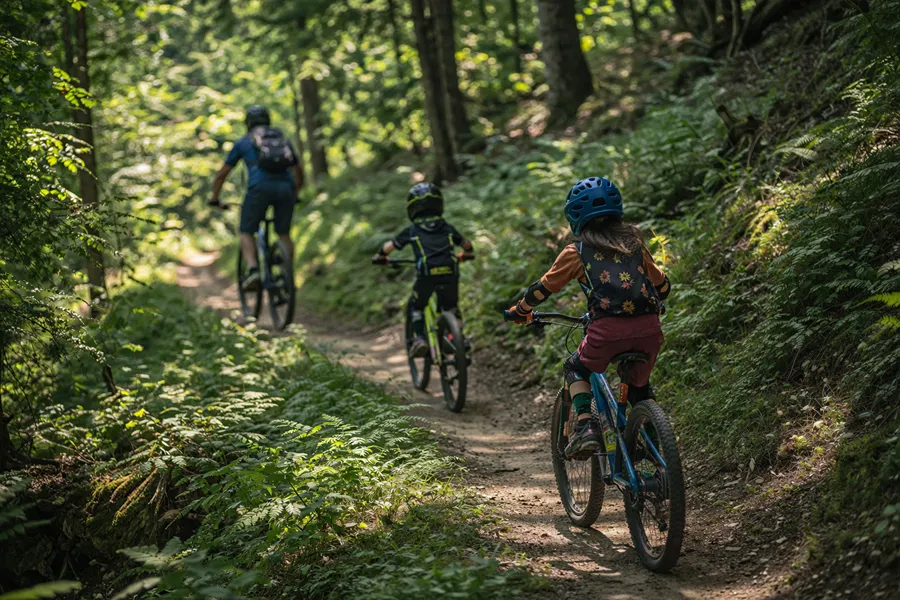 mtb-rodzina-z-dziecmi-beskidy-lesna-sciezka