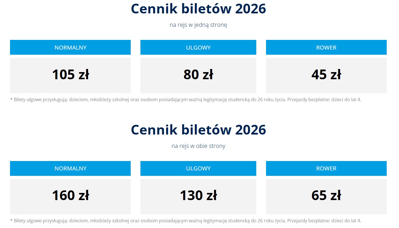 cennik Sopot Hel tramwaj wodny Amber Express ceny bilety