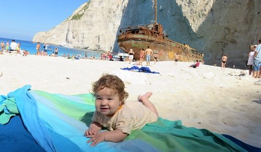 z niemowlakiem Zakynthos Grecja Zatoka Wraku Navagio opinie