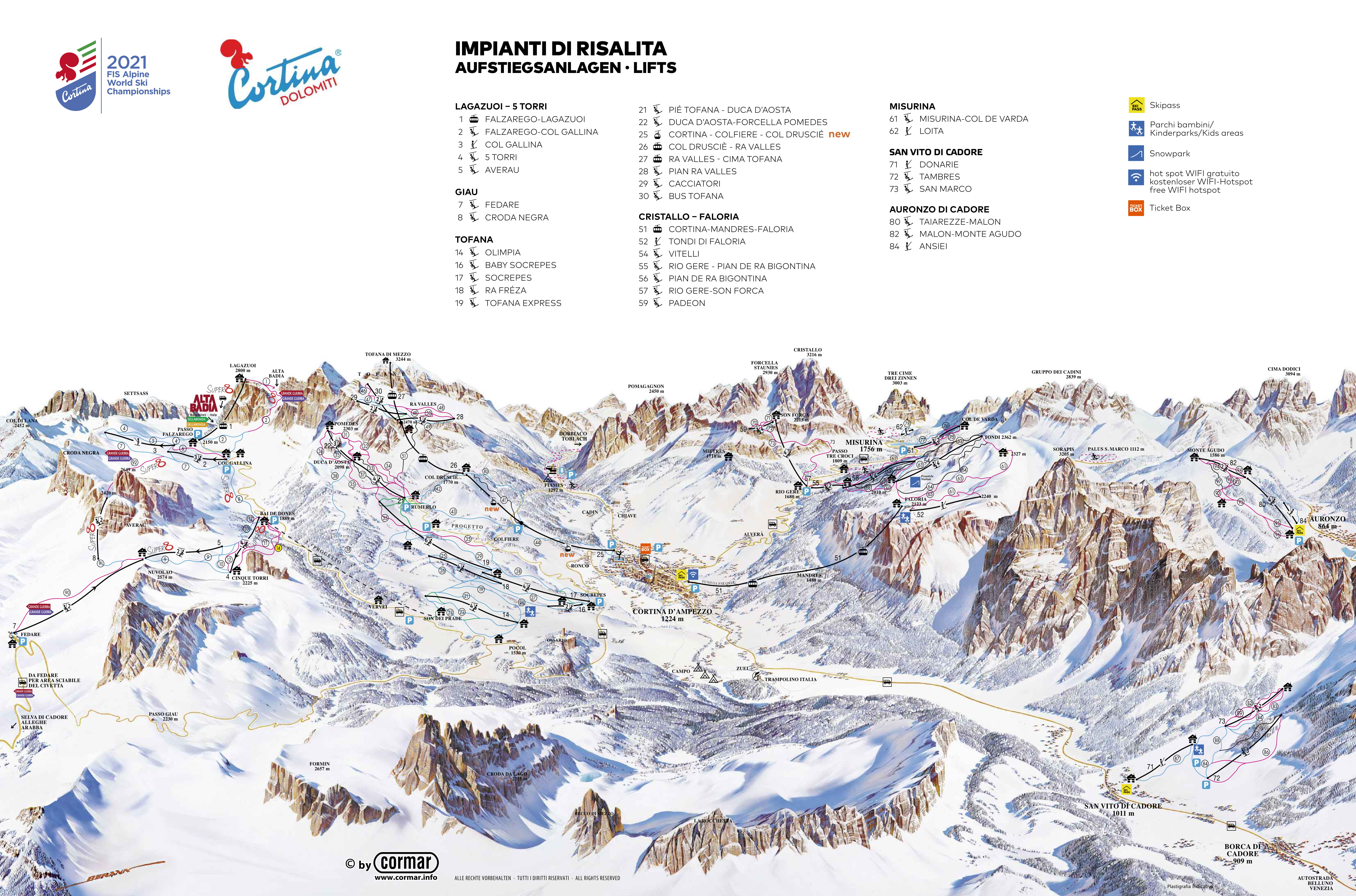 Cortina Narty we Włoszech gdzie z dzieckiem mapa szlaki wyciągi