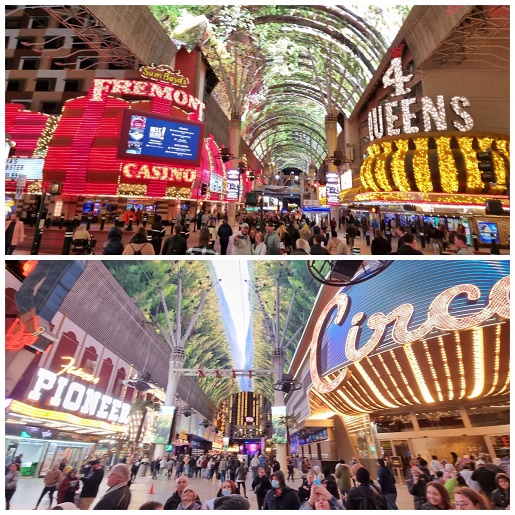 Freemont Street Stip Las Vegas zwiedzanie opinie atrakcje wycieczka Stany