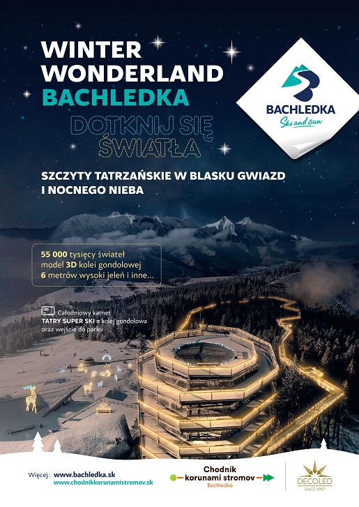 Kraina Światła Tatry Bachledka Ścieżka w koronach drzew zima 2022 atrakcje dla dzieci