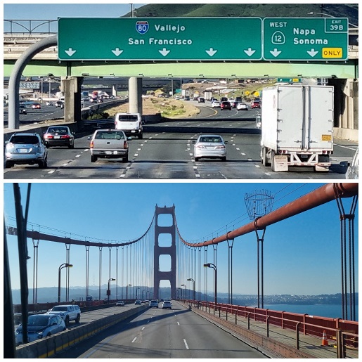 droga do San Francisco Golden Gate most przejazd wycieczka