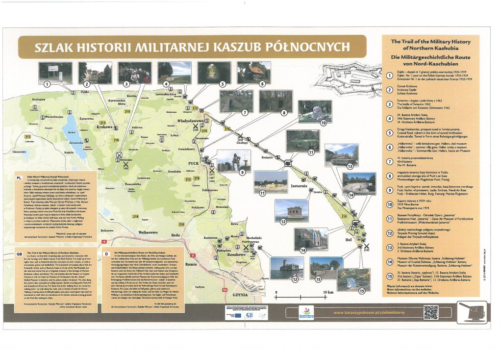 mapa fortyfikacji hel bunkry szlak militarny