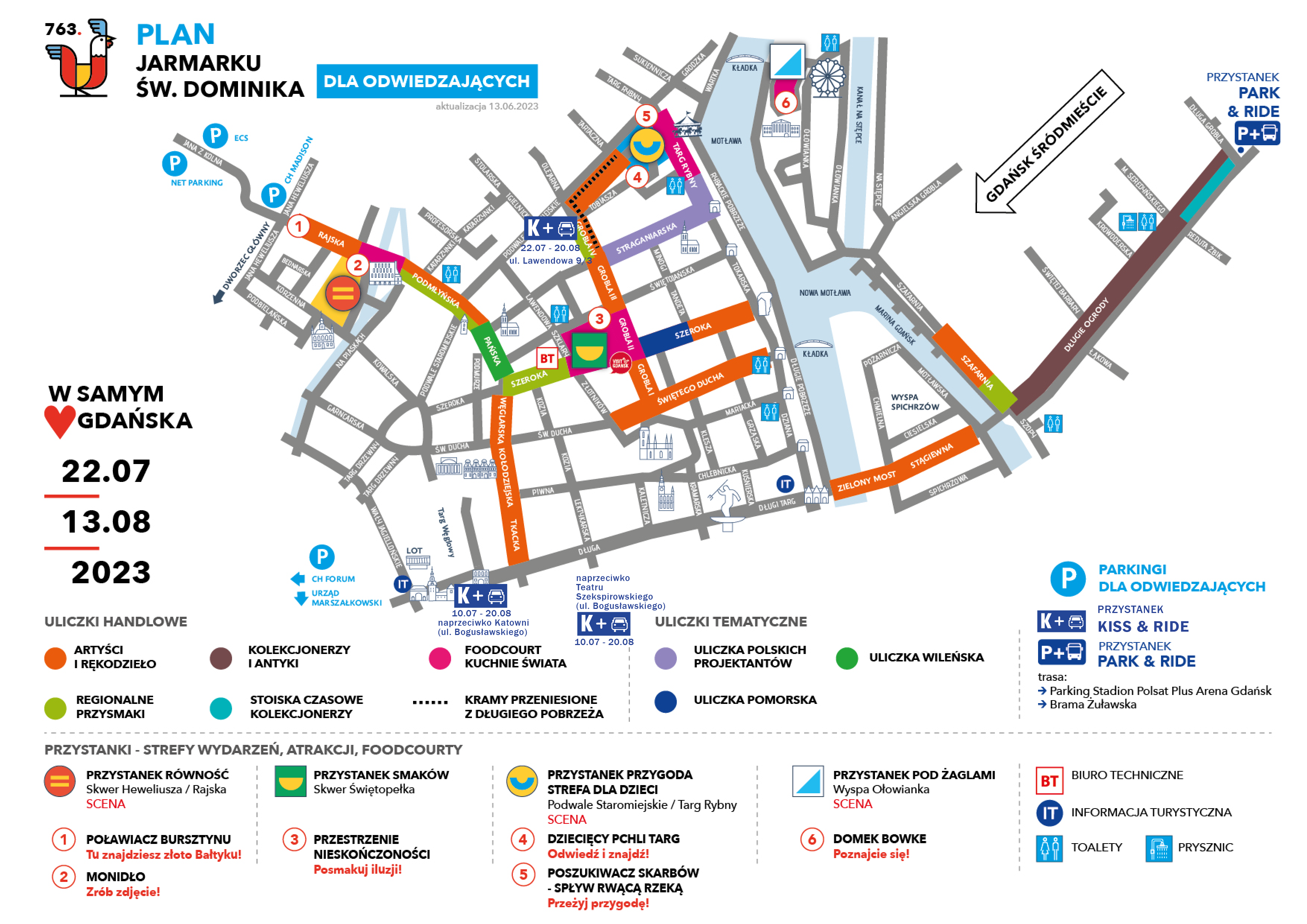 mapa-plan Jarmark Dominikański Gdańsk 2023