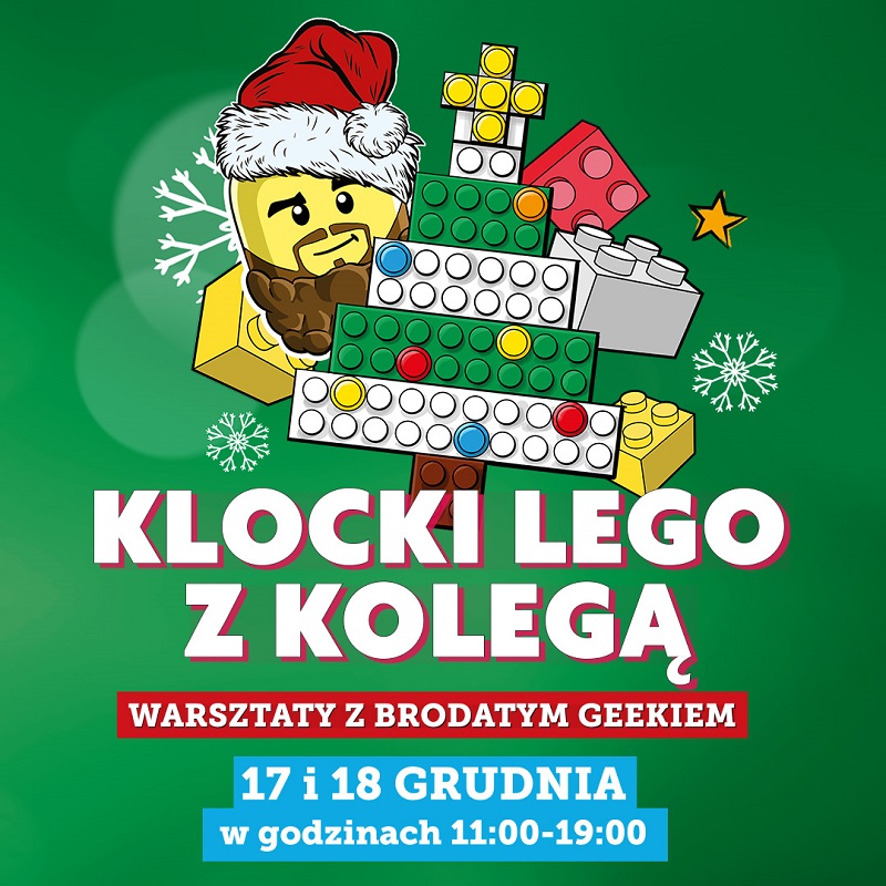ozdoby z klocków LEGO Brodaty Geek Atrium Reduta Warszawa atrakcje