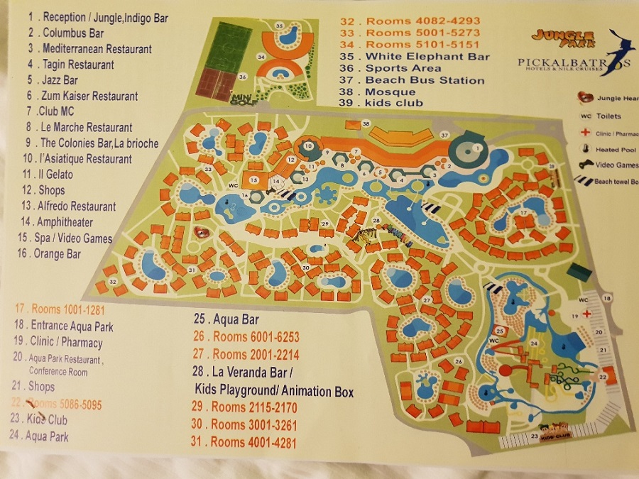 plan hotel jungle aquapark resort hurghada domki opinie