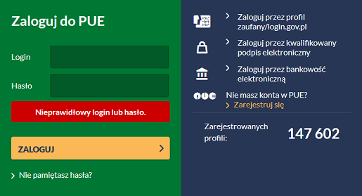 pue zus jak założyc profil